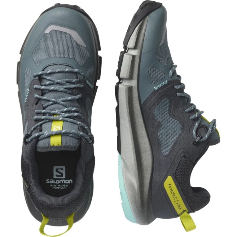 Tênis De Caminhada Salomon Predict Hike GTX Feminino Cinzentas Escuro Turquesa | PT T36082